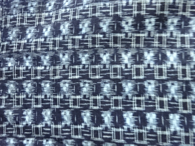  アンティーク　木綿本場久留米絣　抽象模様着物